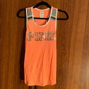 Coral pink brand tank top